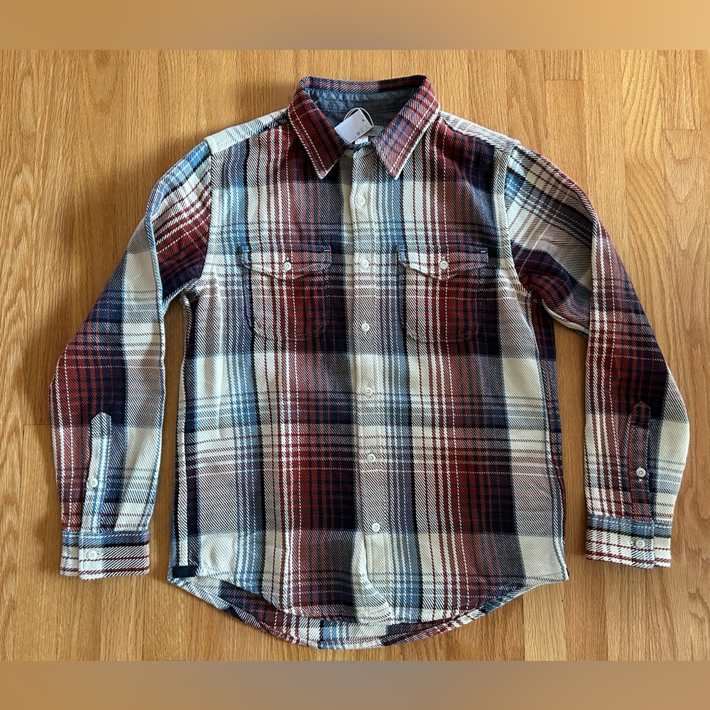 Outerknown Men’s Blanket Shirt M Henna Rogue Plaid